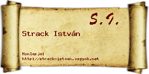 Strack István névjegykártya