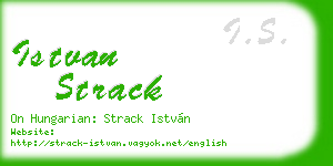 istvan strack business card